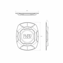 Quad Lock Adaptateur Téléphone QUADLOCK Universel V3 -Velo Pour Aventure adaptateur telephone quadlock universel v3 2