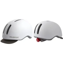 Casque POLISPORT Commuter L 58-61CM Blanc -Velo Pour Aventure casque polisport commuter l 58 61cm blanc 2