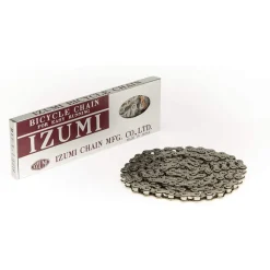 Chaîne Pignon Fixe IZUMI Standard Track ES410NP Silver -Velo Pour Aventure chaine pignon fixe izumi standard track es410np silver 1