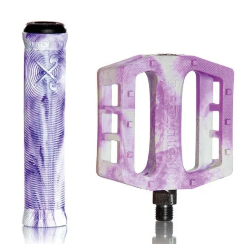 Demolition Parts Pack DEMOLITION Pédales + Poignées Blanc-Violet 3 Demolition Parts Pack DEMOLITION Pédales + Poignées Blanc-Violet