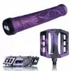 Demolition Parts Pack DEMOLITION Pédales Trooper Noir-violet + Poignées ODI Hucker Violet 1 Demolition Parts Pack DEMOLITION Pédales Trooper Noir-violet + Poignées ODI Hucker Violet -Velo Pour Aventure pack demolition pedales trooper noir violet poignees odi hucker violet