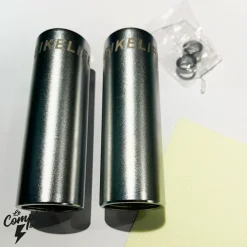 Pack Pegs BIKELIFE Chromés + Grips BIKELIFE Phosphorescent