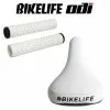 Pack Selle BIKELIFE Grippie Blanche+ Poignées CULT-VANS By ODI Blanc -Velo Pour Aventure pack selle bikelife grippie blanche poignees cult vans by odi blanc