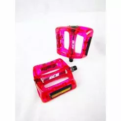 PEDALES ICE FAST 9/16ème Kristal Rouges