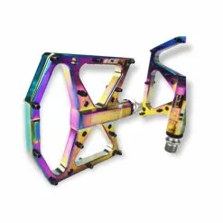 Pédales ICE FAST Butch Aluminium CNC 9/16e Oil Slick -Velo Pour Aventure pedales ice fast butch aluminium cnc 916e oil slick 2