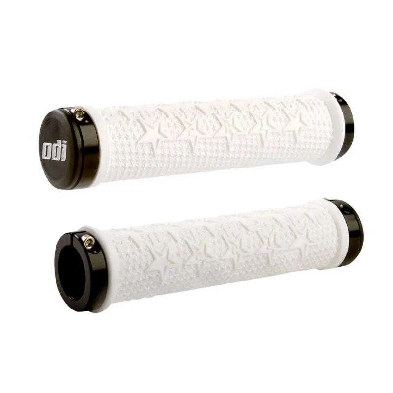 Poignées ODI Machine LOCK-ON Blanches 3 Poignées ODI Machine LOCK-ON Blanches