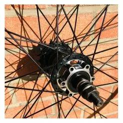 Roue Arrière Custom Bikelife X Collective 29 Pouces à Disk Noire - Wheeling Bike -Velo Pour Aventure roue arriere custom bikelife x collective 29 pouces a disk noire wheeling bike 5