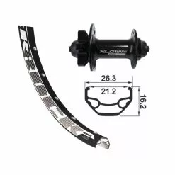 Velox ROUE AV XLC 29" VTC DISC 6 Trous Noire