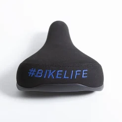 Selle BIKELIFE Noire Logo Bleu 8 Selle BIKELIFE Noire Logo Bleu -Velo Pour Aventure selle bikelife noire logo bleu 2