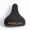 Selle BIKELIFE Noire Logo Orange -Velo Pour Aventure selle bikelife noire logo orange