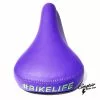 Selle BIKELIFE Violette Logo Vert -Velo Pour Aventure selle bikelife violette logo vert